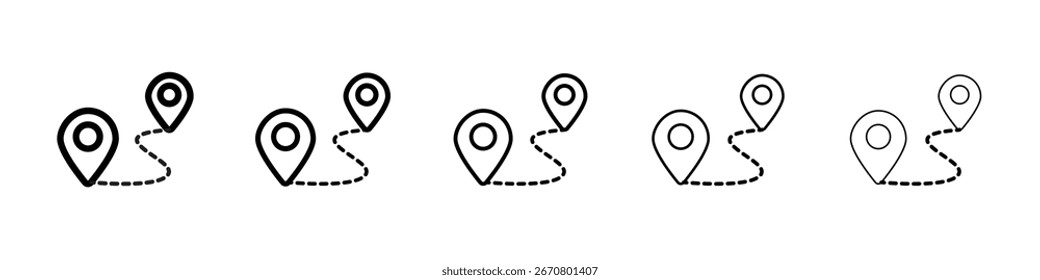Route icon Vector Art Illustration