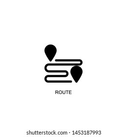 route icon vector black design