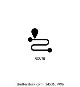 route icon vector black design