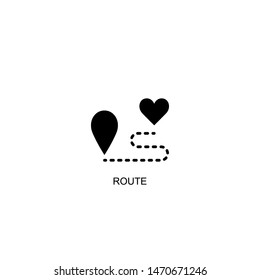 route icon vector black design
