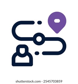 route icon. vector dual tone icon for your website, mobile, presentation, and logo design.