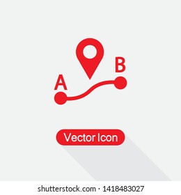 Route Icon Vector Illustration Eps10