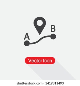 Route Icon Vector Illustration Eps10