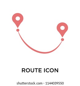 Route icon vector isolated on white background for your web and mobile app design, Route logo concept