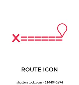 Route icon vector isolated on white background for your web and mobile app design, Route logo concept