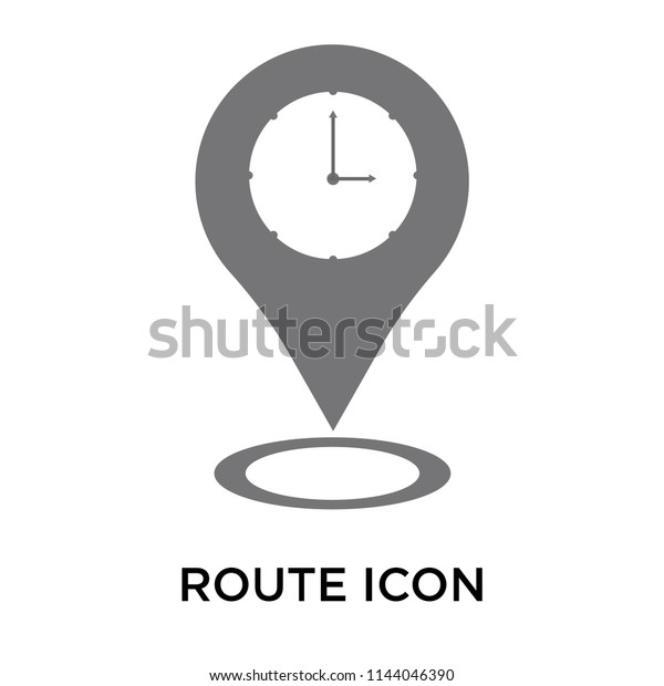 Route Icon Vector Isolated On White Stock Vector (Royalty Free ...