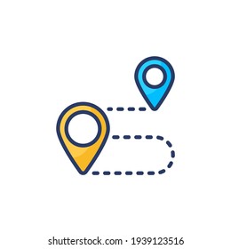 route icon in vector. Logotype