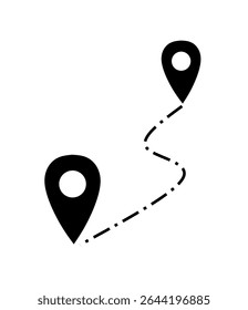 route icon vector on white background