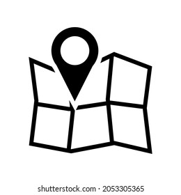 Route Icon vector. road illustration sign. journey symbol. navigation logo.