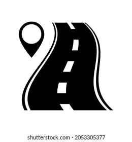 Route Icon vector. road illustration sign. journey symbol. navigation logo.