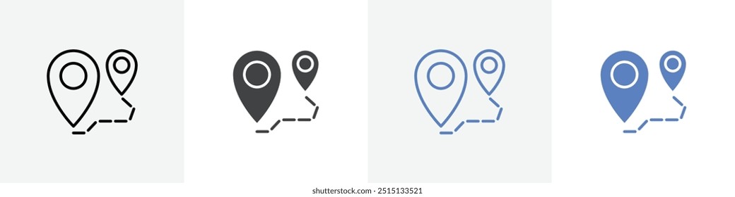 route icon vector set use for web ui or app
