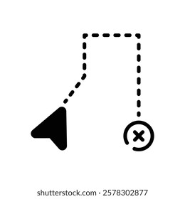 Route icon vector stock illustration