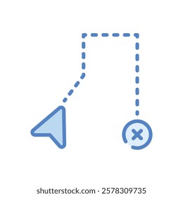 Route icon vector stock illustration