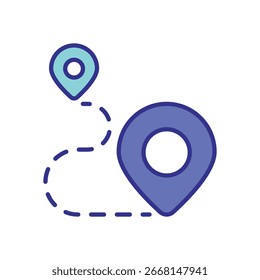 Route icon vector stock illustration