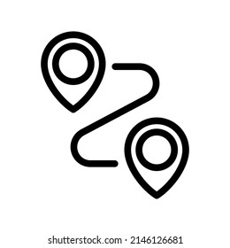 Route Icon Vector Symbol Design Illustration