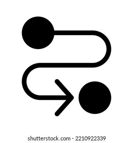 Ilustración de diseño de símbolo del vector de ruta