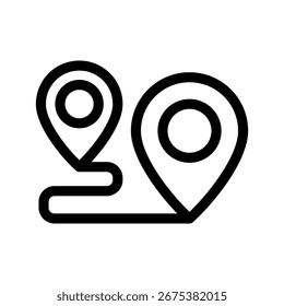 Route Icon Vector Symbol Design Illustration