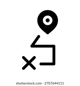 Icono de ruta Ilustración de diseño de símbolo de Vector