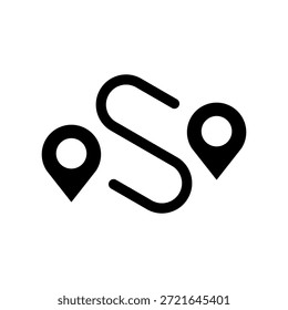 Vektorsymbol-Entwurfsgrafik für Route