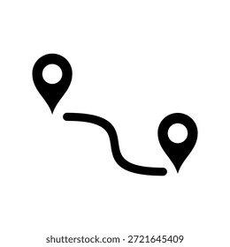 Icono de ruta Ilustración de diseño de símbolo de Vector