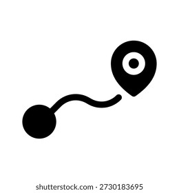 Ilustração de design de símbolo de vetor de ícone de rota