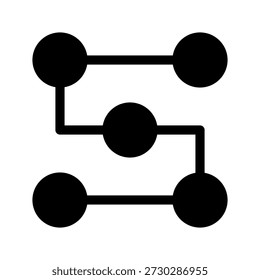 Ilustração de design de símbolo de vetor de ícone de rota