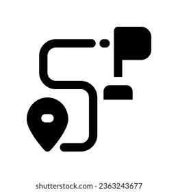 icono de ruta. icono vector para tu sitio web, móvil, presentación y diseño de logotipo.