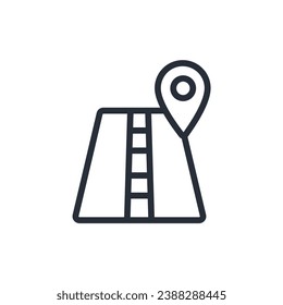 route icon. vector.Editable stroke.linear style sign for use web design,logo.Symbol illustration.