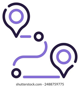 Route icon for web, app, infographic, etc