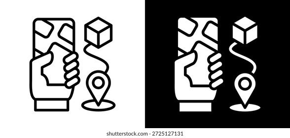 Ícone de Rota - Ilustração de Vetor em Branco