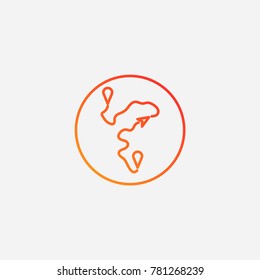 Route icon.gradient illustration isolated vector sign symbol
