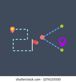 Route icons set