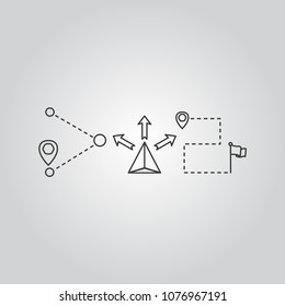Route icons set
