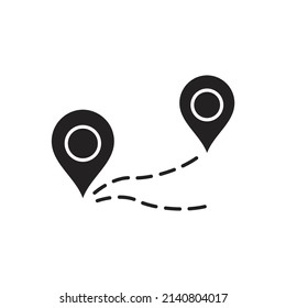 Route icons  symbol vector elements for infographic web