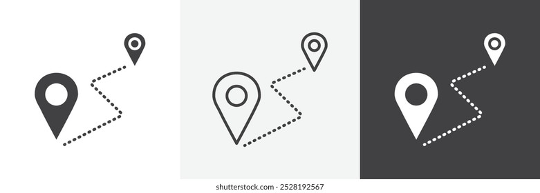 Route icon.Trendy modern flat linear vector illustration on white background.