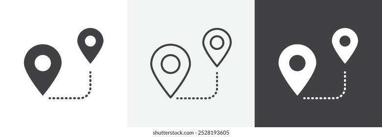 Route icon.Trendy modern flat linear vector illustration on white background.