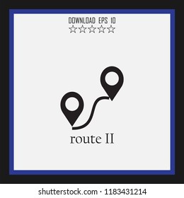 route II vector icon