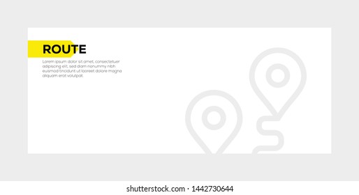 ROUTE AND ILLUSTRATION ICON CONCEPT