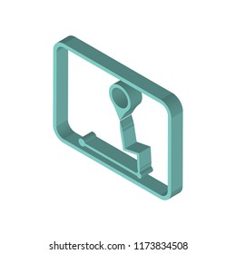 Route isometric left top view 3D icon
