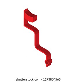 Route isometric left top view 3D icon