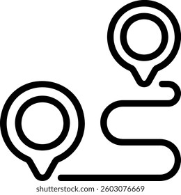 route line icon illustration vector