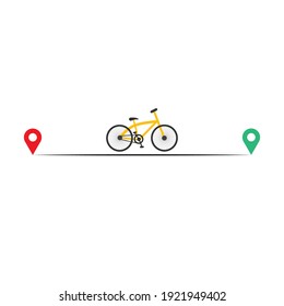 Icono de línea de ruta. Símbolo vectorial en estilo plano y a la moda sobre fondo blanco. Cantar de viajes para diseño. Ilustración del vector