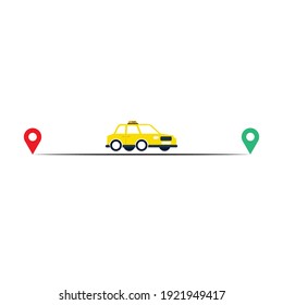 Route line icon. Vector symbol in trendy flat style on white background. Travel sing for design. Vector illustration
