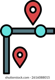 Route Line Vector Icon Design