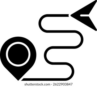 Route Line vector Icon Design