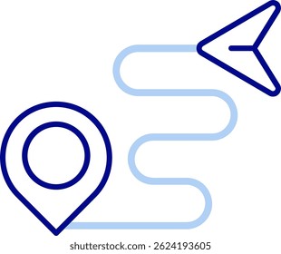 Vektordesign der Route Line
