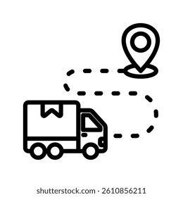 Route Line Vector Illustration On White Background.
