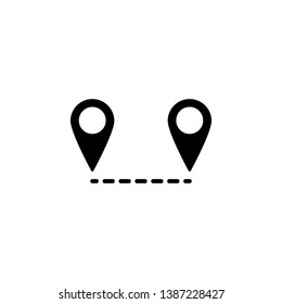 route, location icon. Simple glyph, flat vector of Location icons for UI and UX, website or mobile application