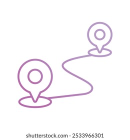 route location icon with white background vector stock illustration