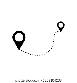 Route location symbol. Vector isolated icon